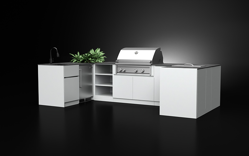 U-Shaped-Extruded-Aluminium-Outdoor-Kitchen-Cabinet-Prefab-With-Sink